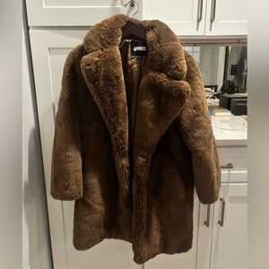 Apparis Chestnut Faux Fur Jacket